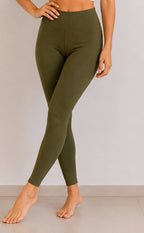 Mehndi Green Cotton Stretch Ankle Length Legging