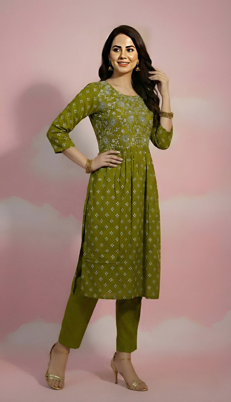 Embroidered Flair Kurti