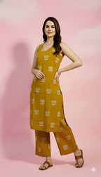 Lotus Printed Long Length Co-ord Set