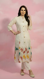 Floral Print Flair Kurti
