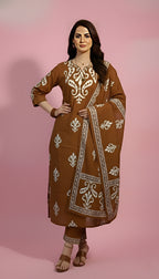 Brown Kurti Set