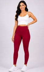 Marron Cotton Ankle Length Legging