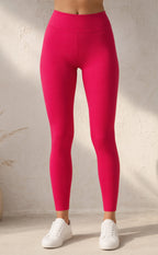 Rani Pink Cotton Stretch Ankle Length Legging
