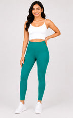Rama Green Cotton Stretch Ankle Length Legging