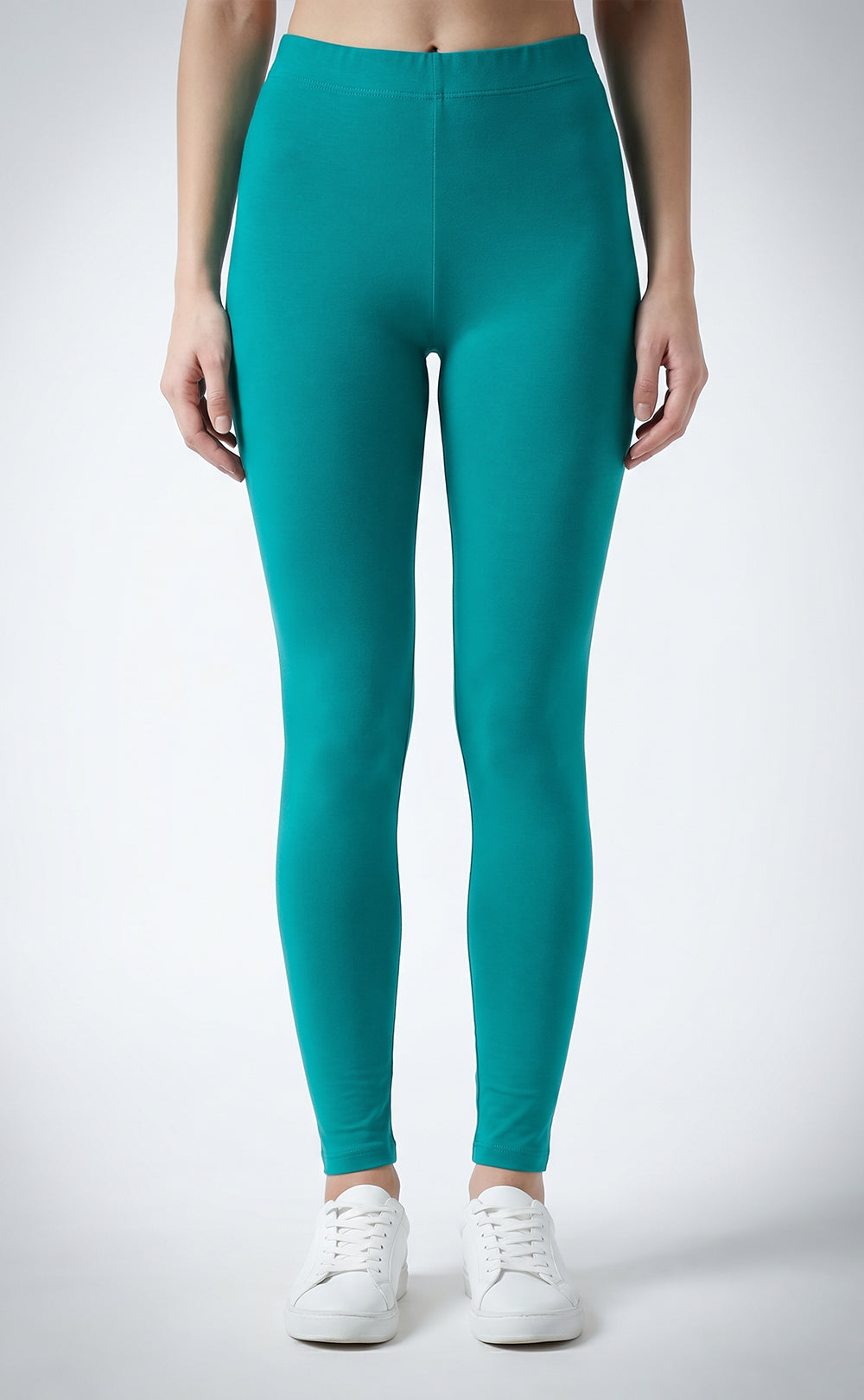 Rama Green Cotton Stretch Ankle Length Legging
