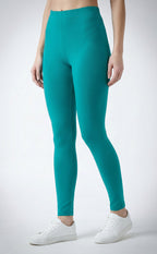 Rama Green Cotton Stretch Ankle Length Legging