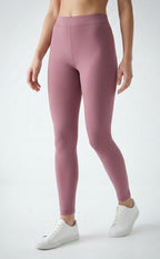 Mauve Cotton Stretch Ankle Length Legging