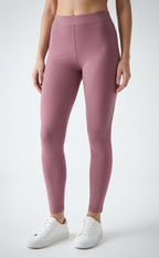 Mauve Cotton Stretch Ankle Length Legging