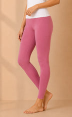Light Pink Cotton Stretch Ankle Length Legging