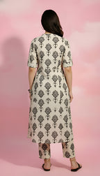Flower Print Straight Kurti