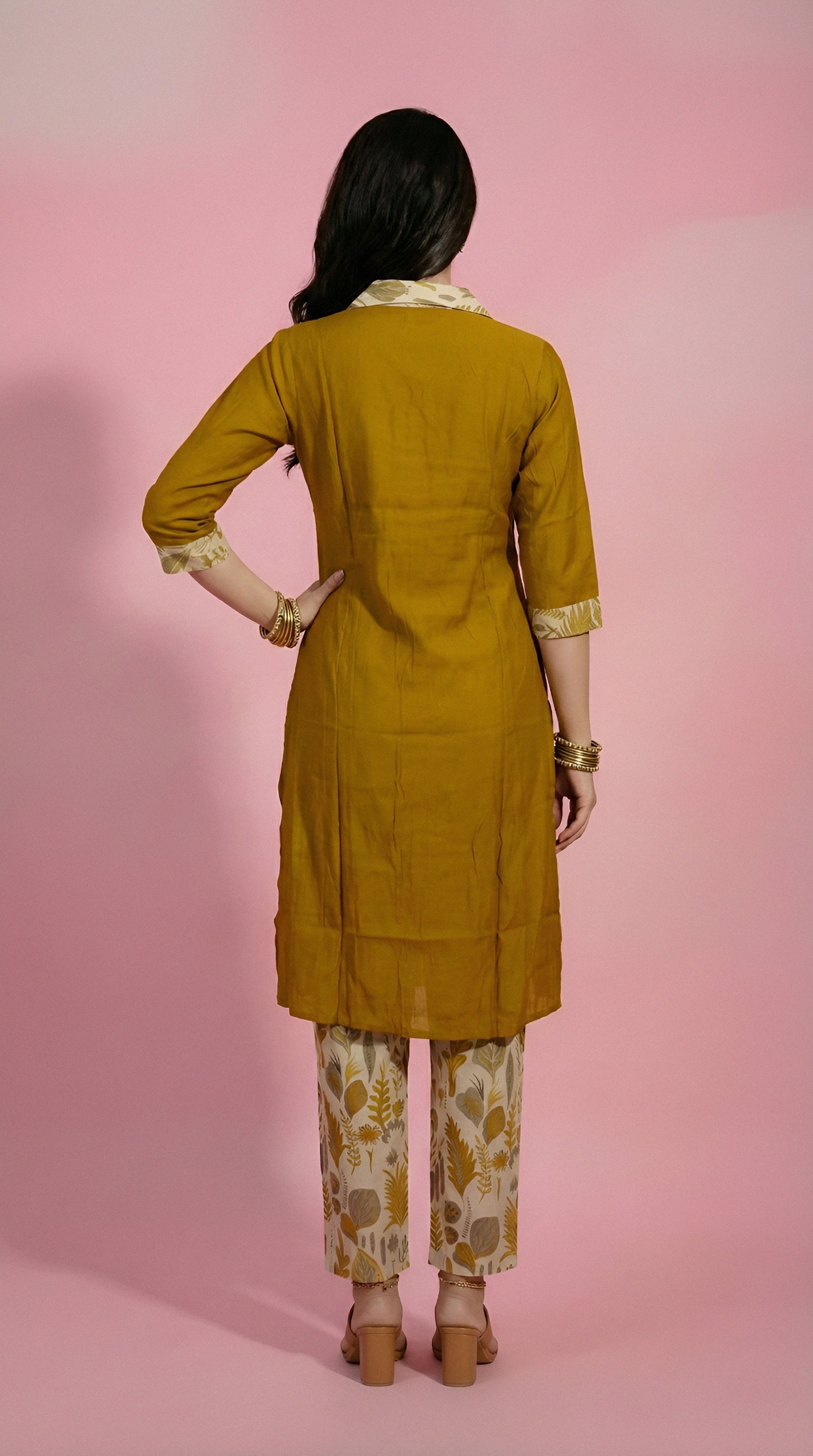 Mustard Yellow Plazo Set