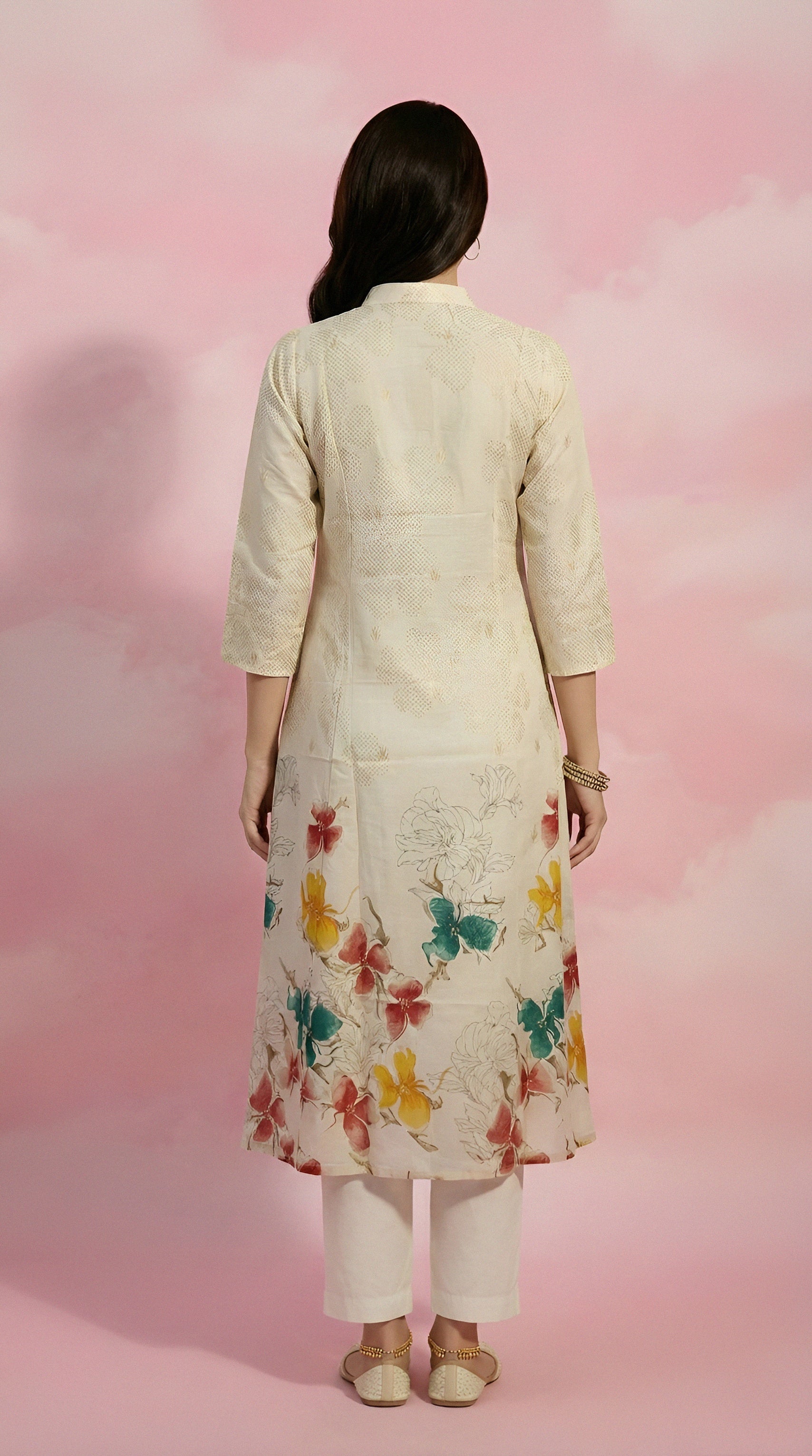 Floral Print Flair Kurti