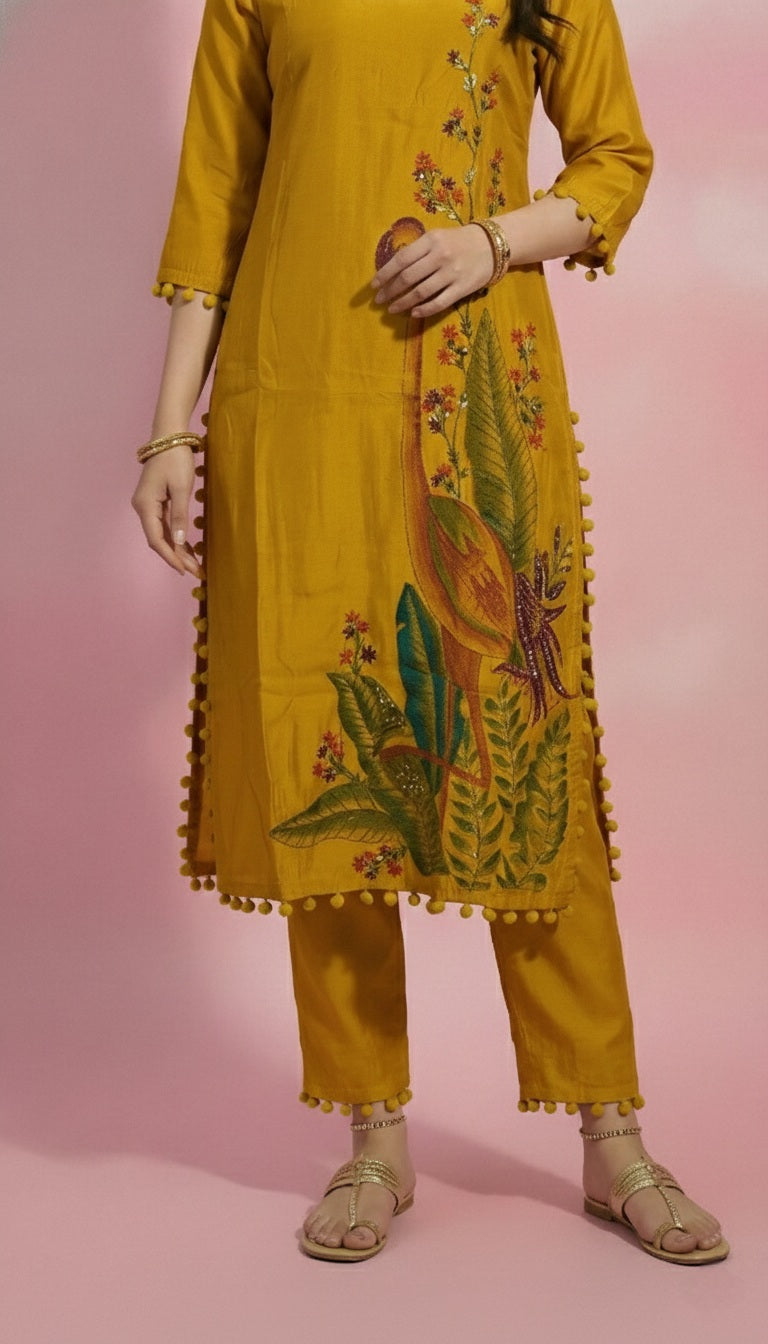 Worked Kurti Set