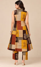 Mustard Yellow Vatican Abstract Printed Co-ord Set