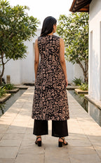 Black Cotton Abstract printed Co-ord Set