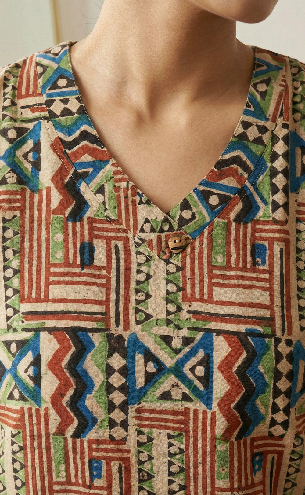 Multiple Cotton Kalamkari printed Straight Kurti