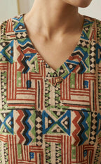 Multiple Cotton Kalamkari printed Straight Kurti
