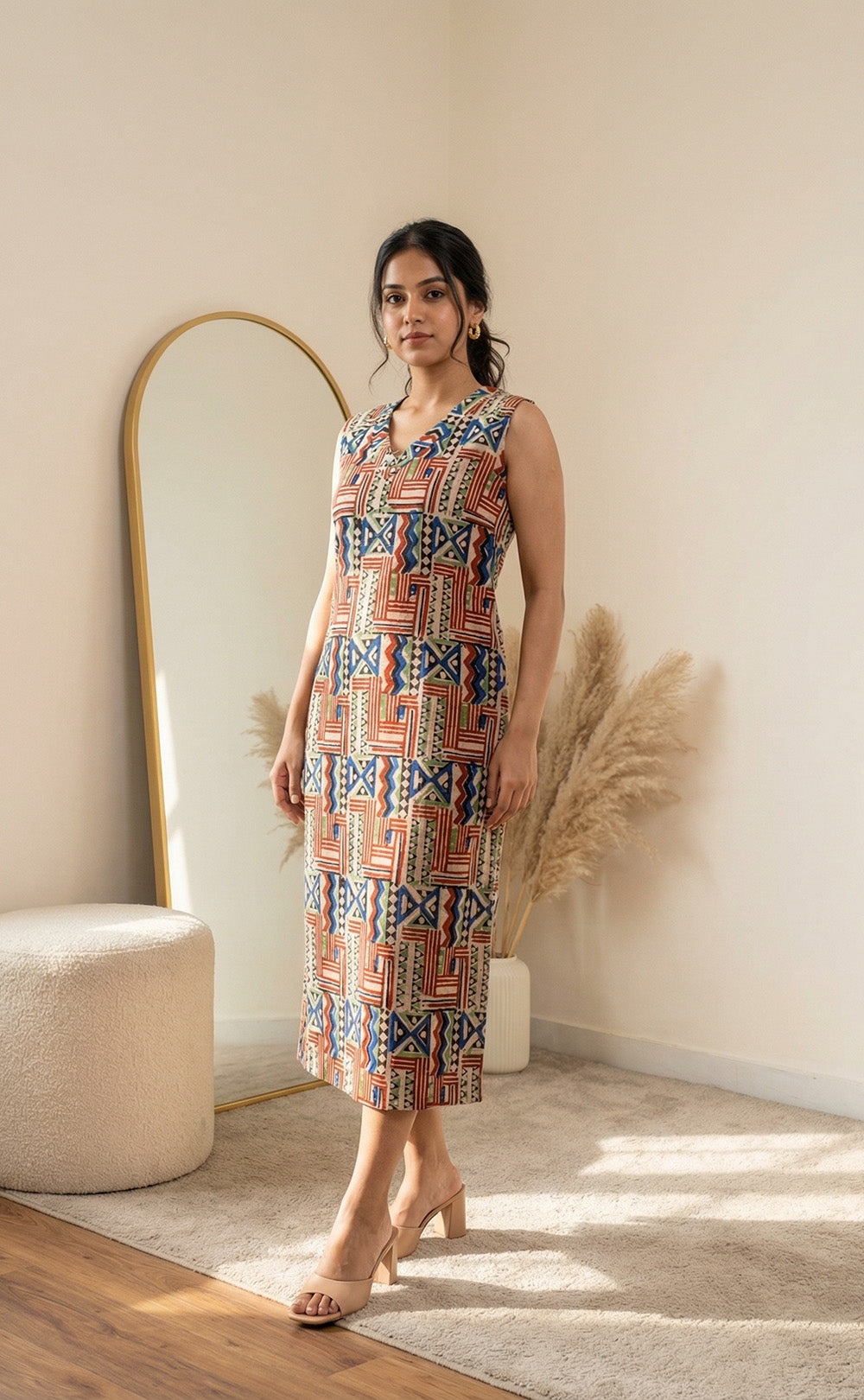 Multiple Cotton Kalamkari printed Straight Kurti