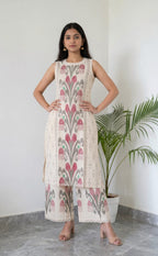 Cream Cotton All-Over Ethnic Printed Co-ord Set