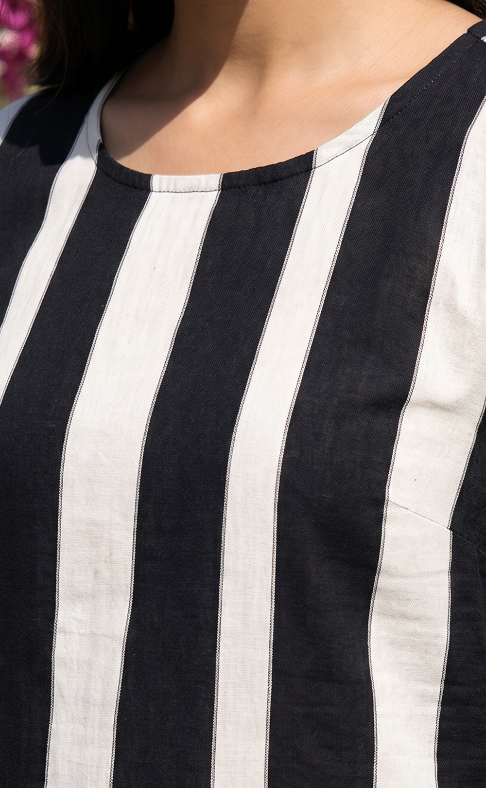 Black And White Cotton Co-ord Set