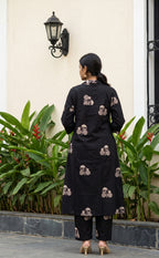 Black Cotton All-Over Printed Co-ord Set