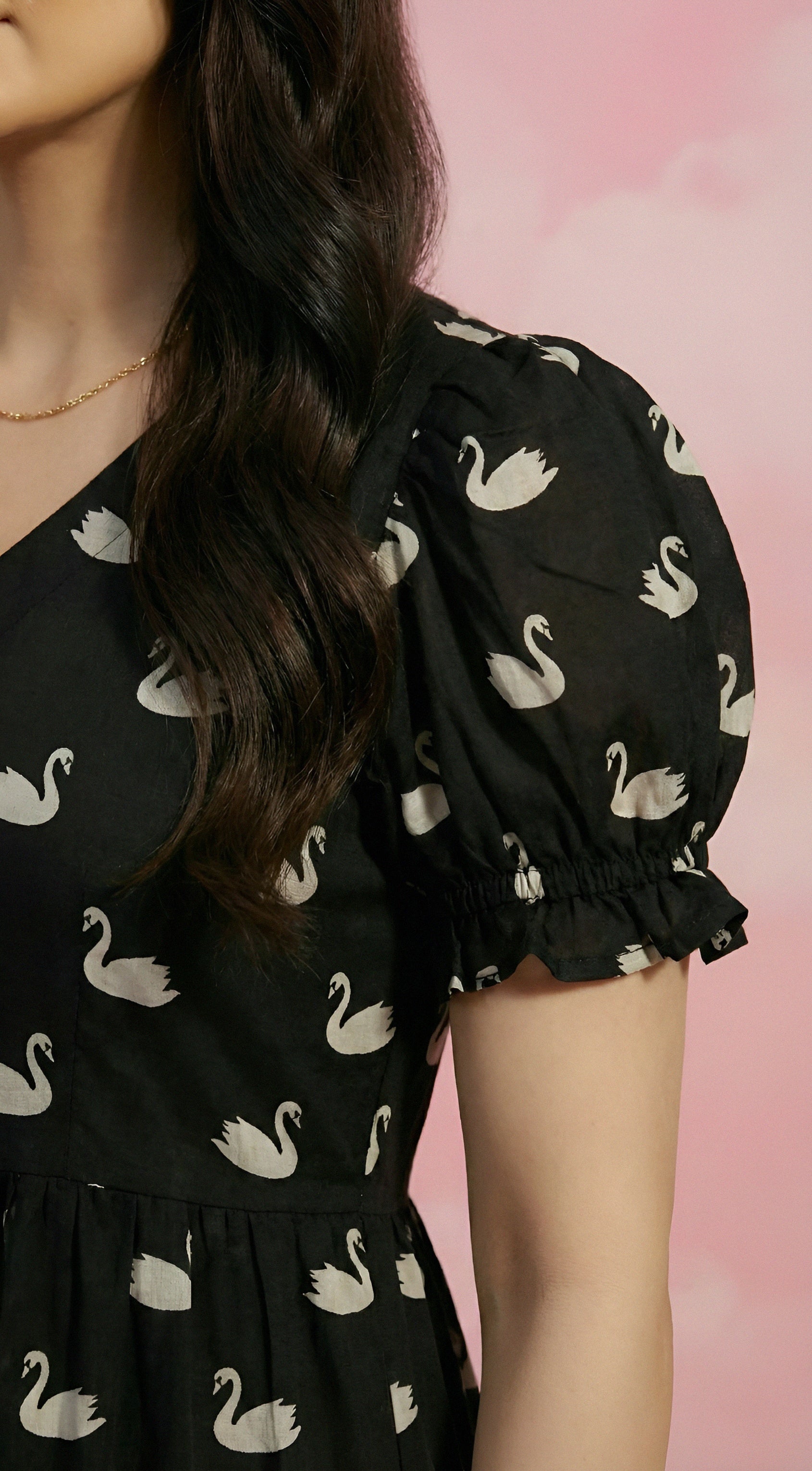 Swan Print Flair Kurti