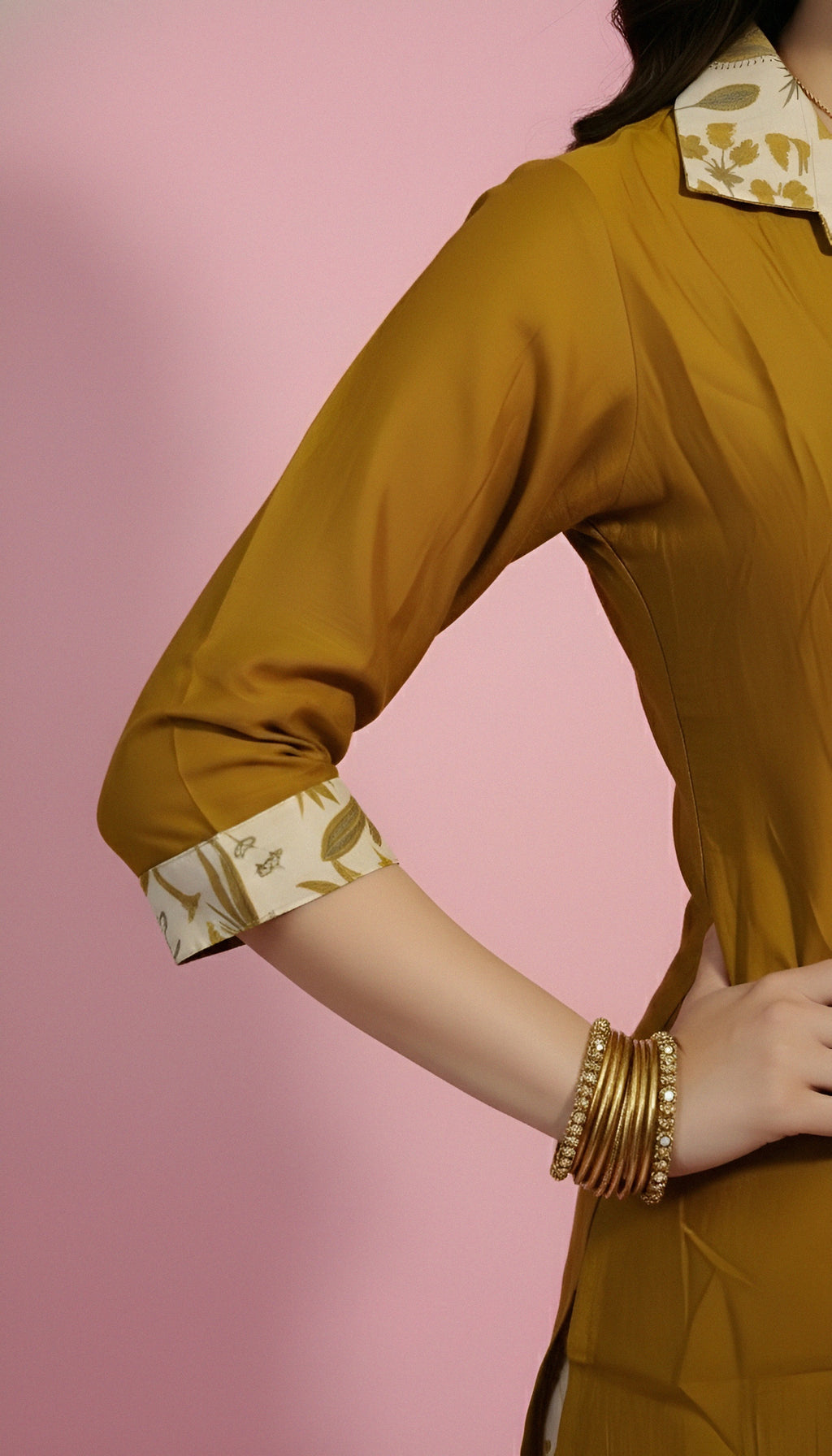 Mustard Yellow Plazo Set