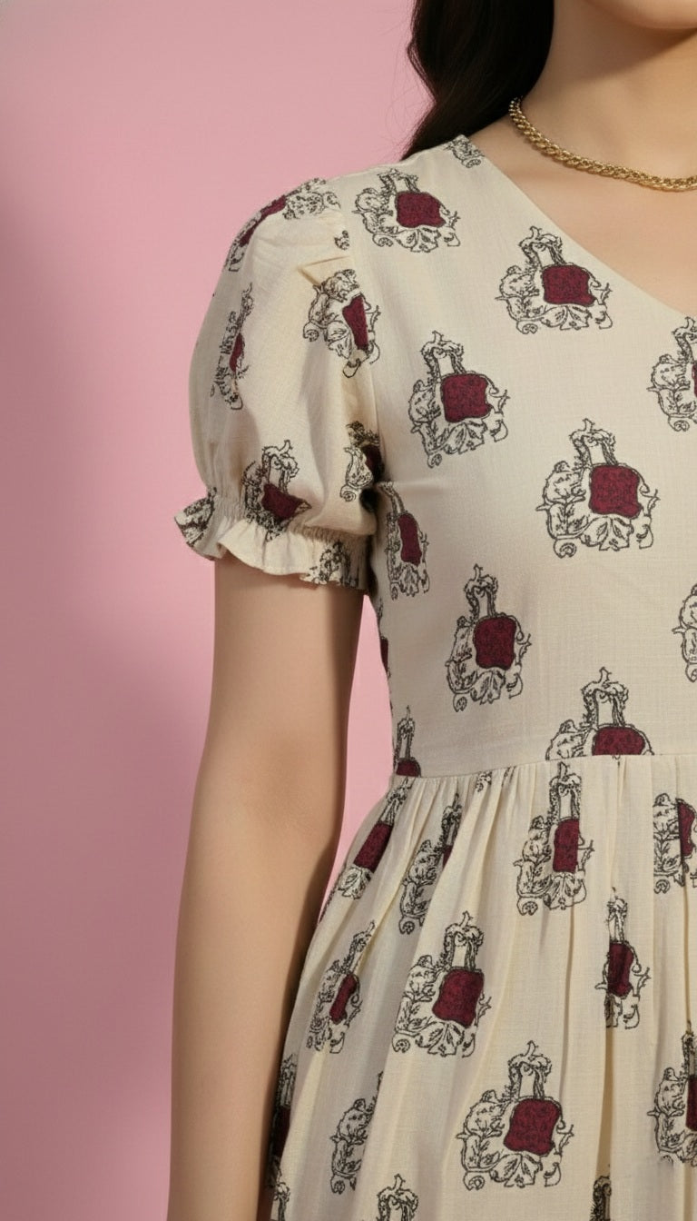 Elephant Print Flair Kurti