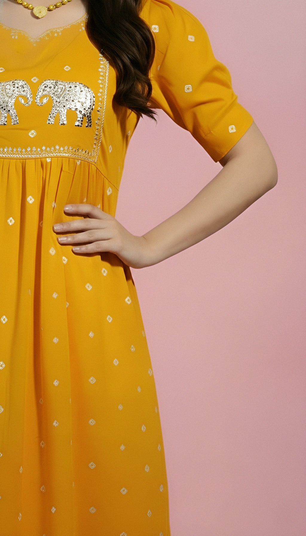 Elephant Print Flair Kurti