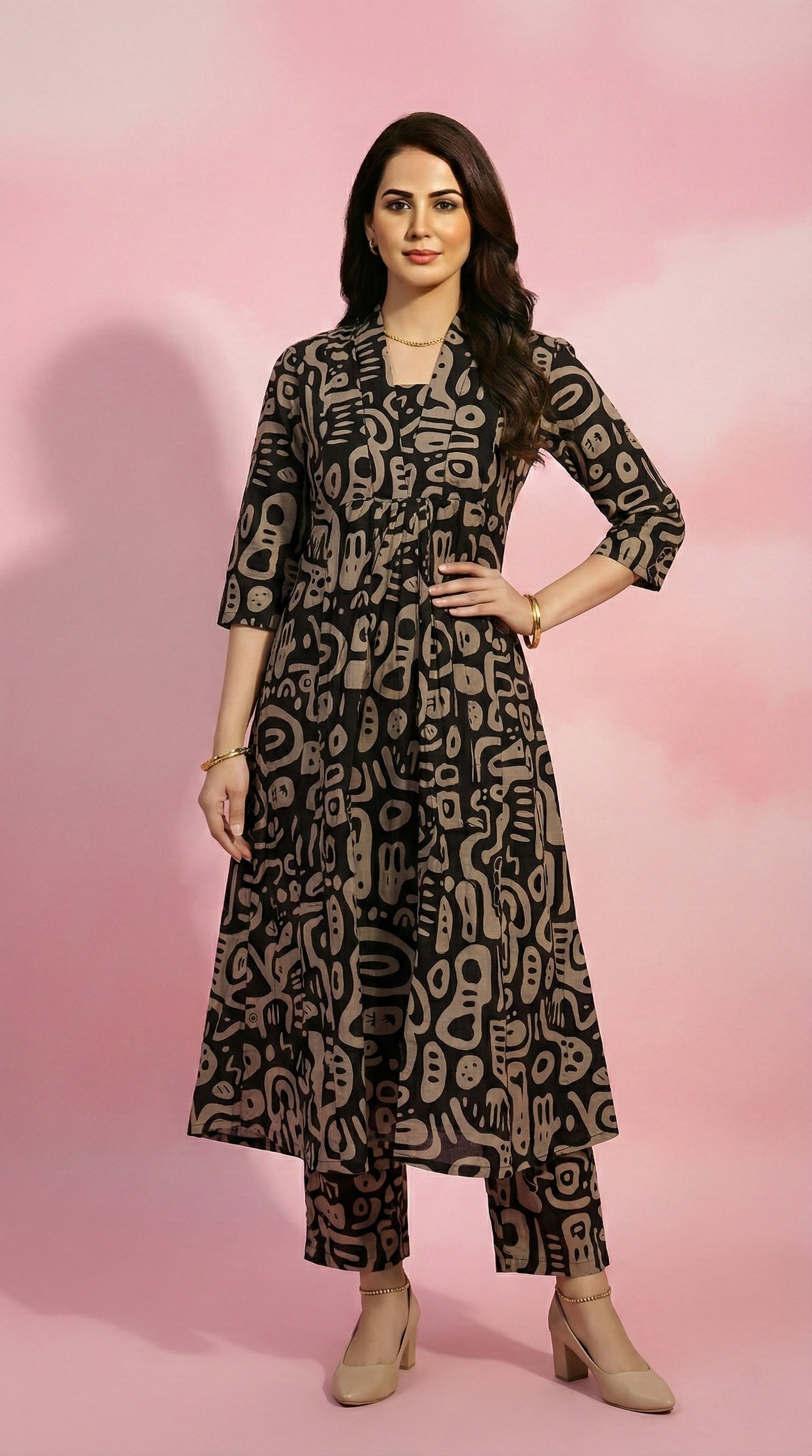 Abstract Flair Kurti