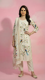 Bird Print Kurti Set