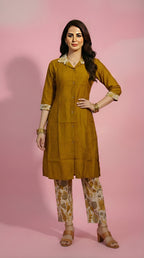 Mustard Yellow Plazo Set