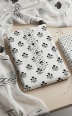 White Cotton Floral Printed Un-Stitched Dress Material