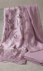 Peach Pink Jaam Cotton Floral Printed Un-Stitched Dress Material