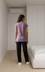 Lavender Plain Night Suit
