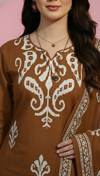 Brown Kurti Set