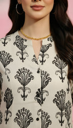 Flower Print Straight Kurti