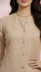 Whisper-White Straight Kurti