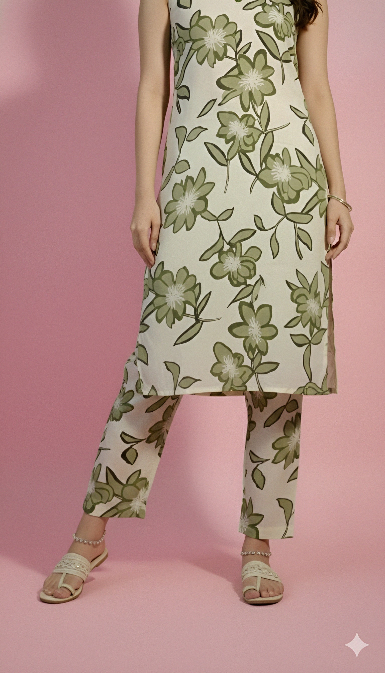 Green Floral Co-ord Set