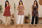 Cotton Straight Short Kurtis Combo – Pack of 3 with Free Cotton Sling Bag