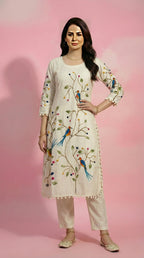 Bird Print Kurti Set