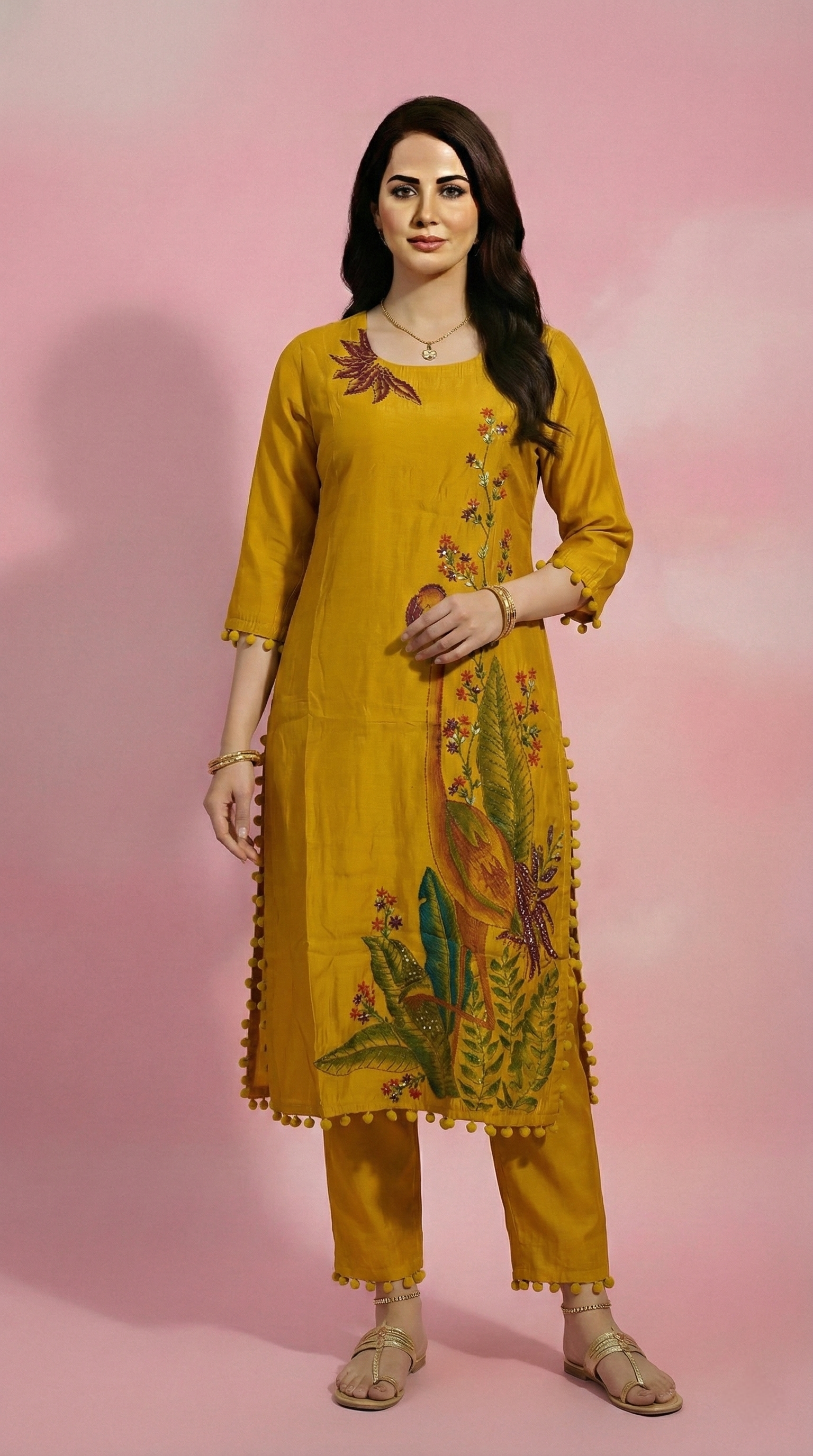 Worked Kurti Set