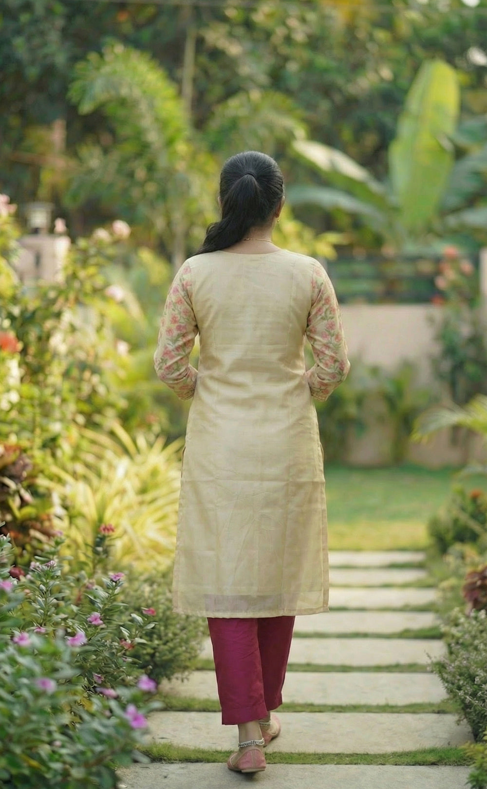 Embroidery Roman Silk Kurti Set