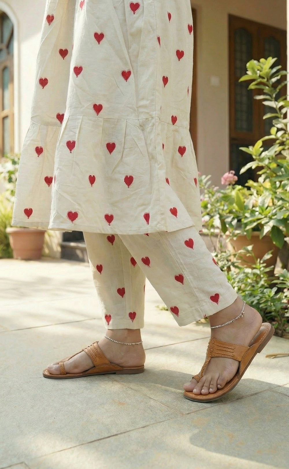 Red Heart Flair Kurti