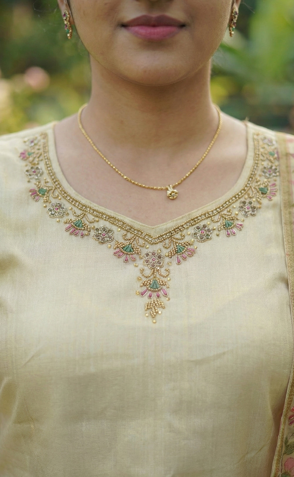 Embroidery Roman Silk Kurti Set